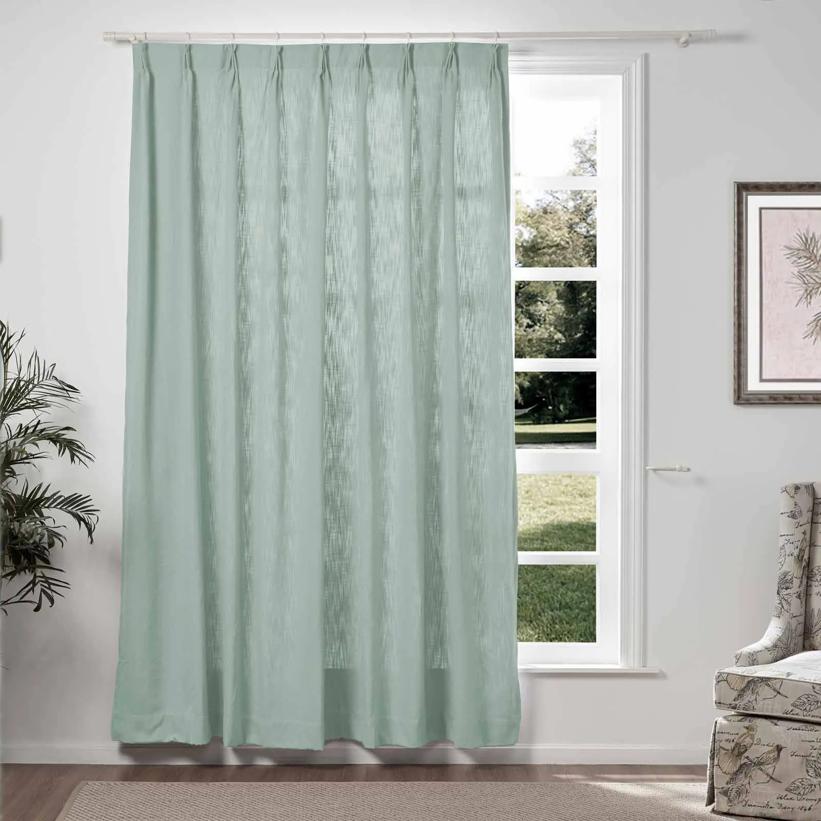 Liz Linen Drape Pleated