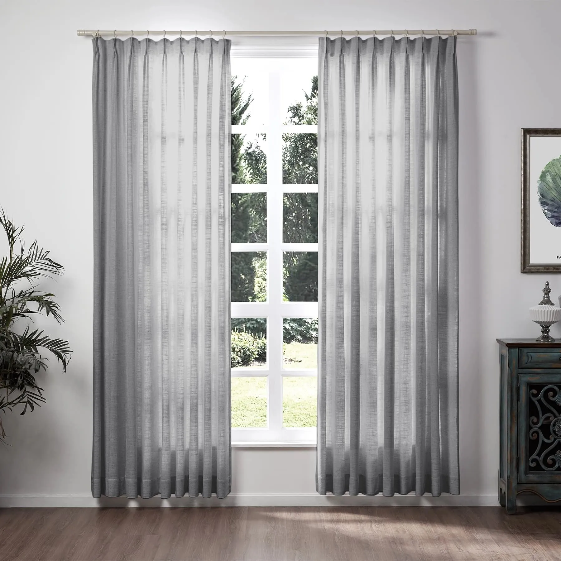 Liz Linen Drape Pleated