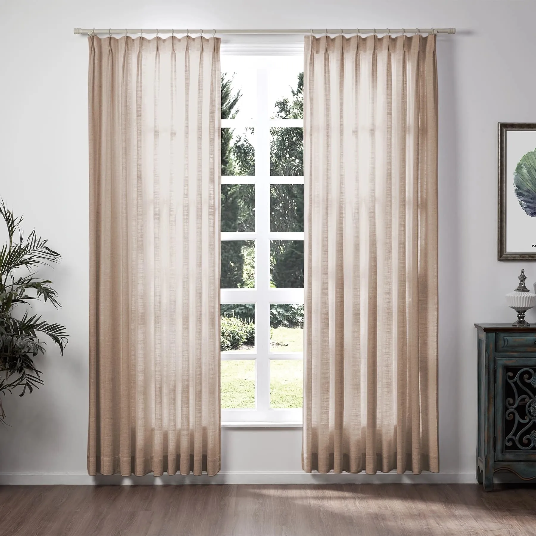 Liz Linen Drape Pleated