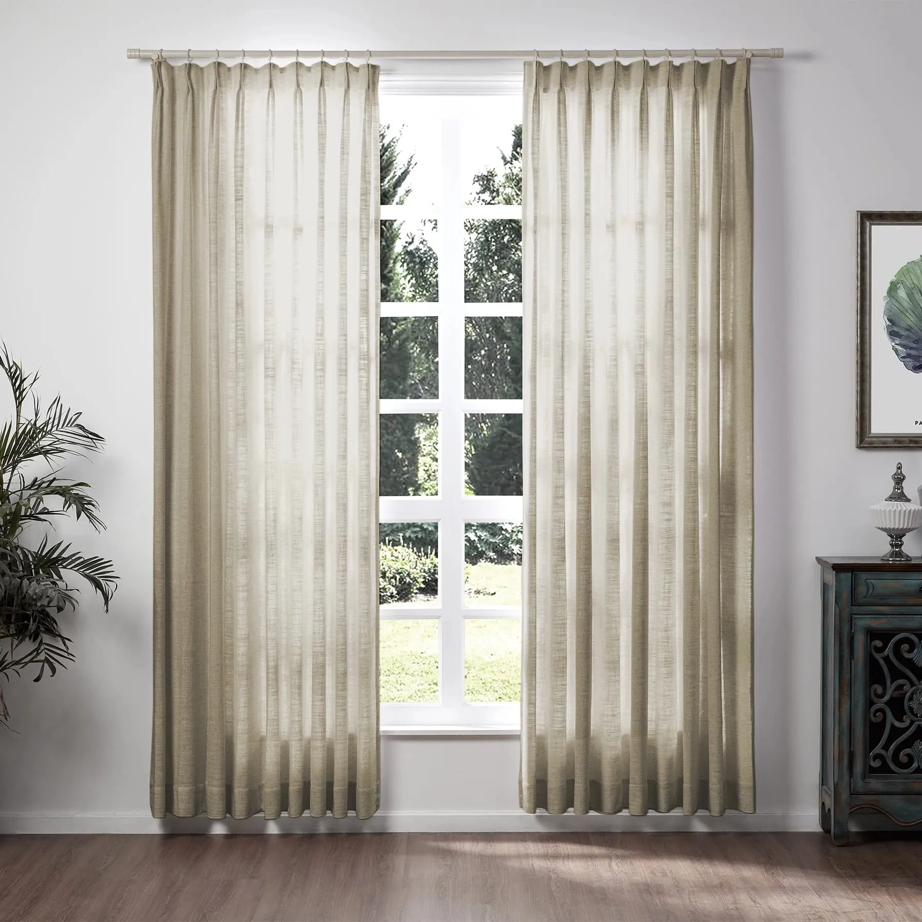 Liz Linen Drape Pleated