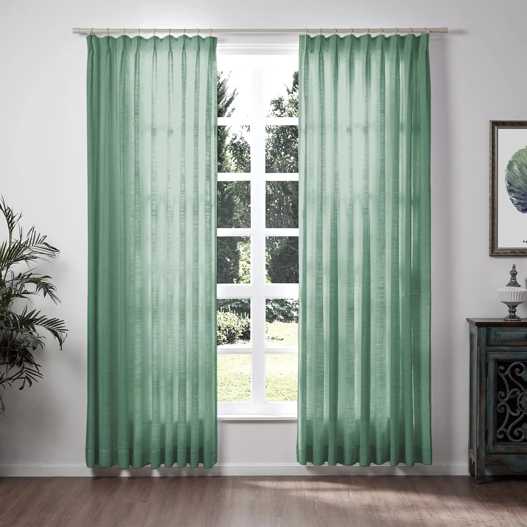 Liz Linen Drape Pleated