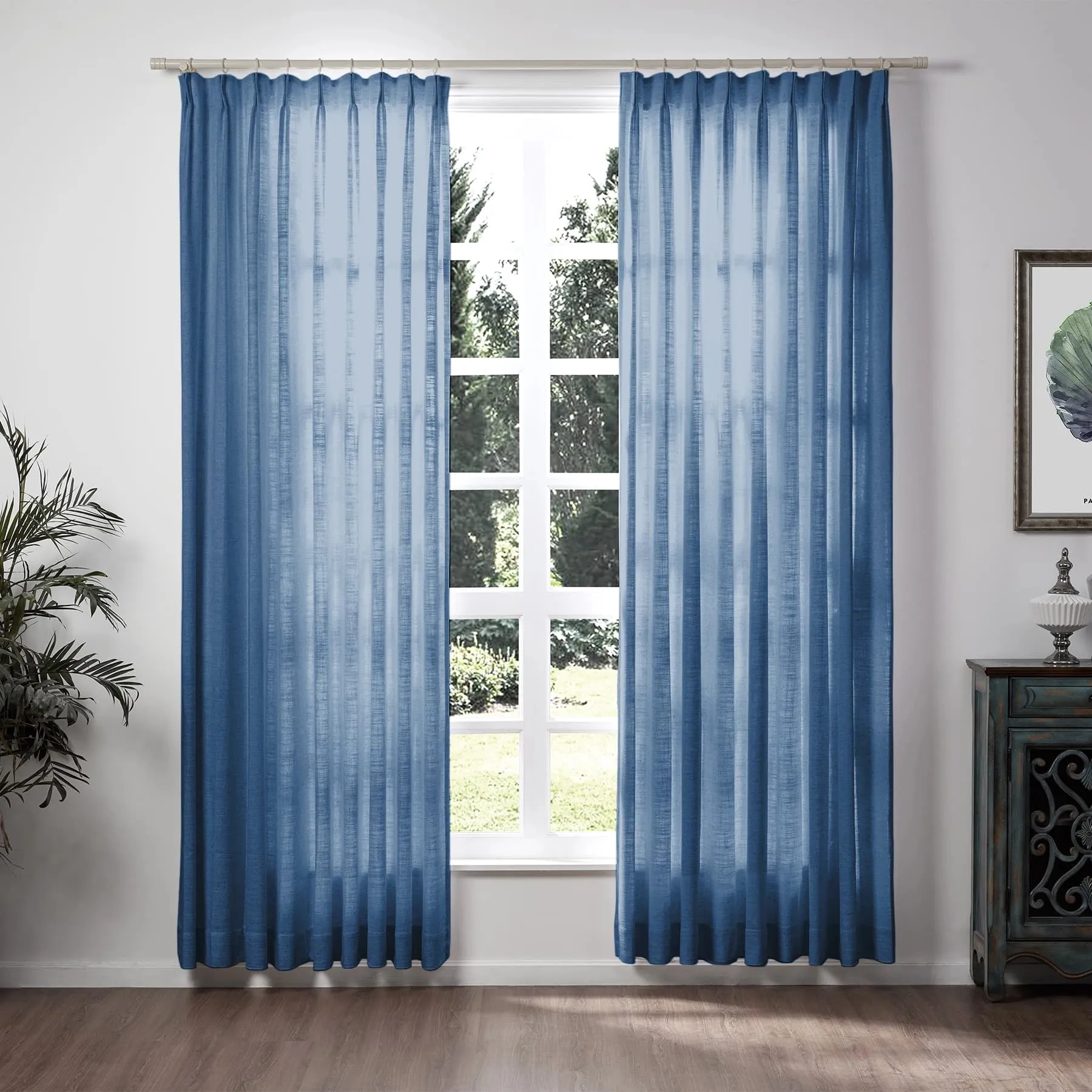 Liz Linen Drape Pleated