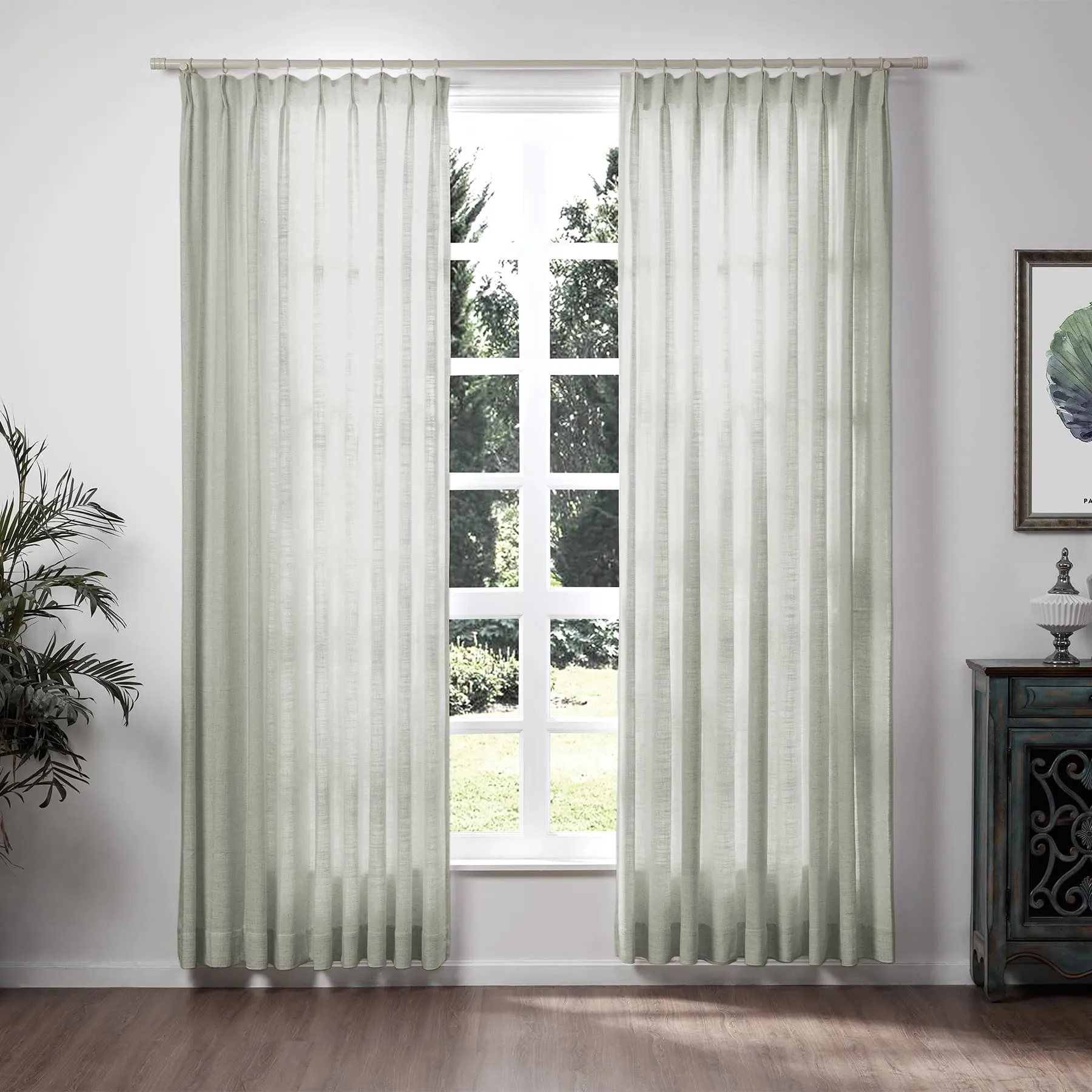 Liz Linen Drape Pleated