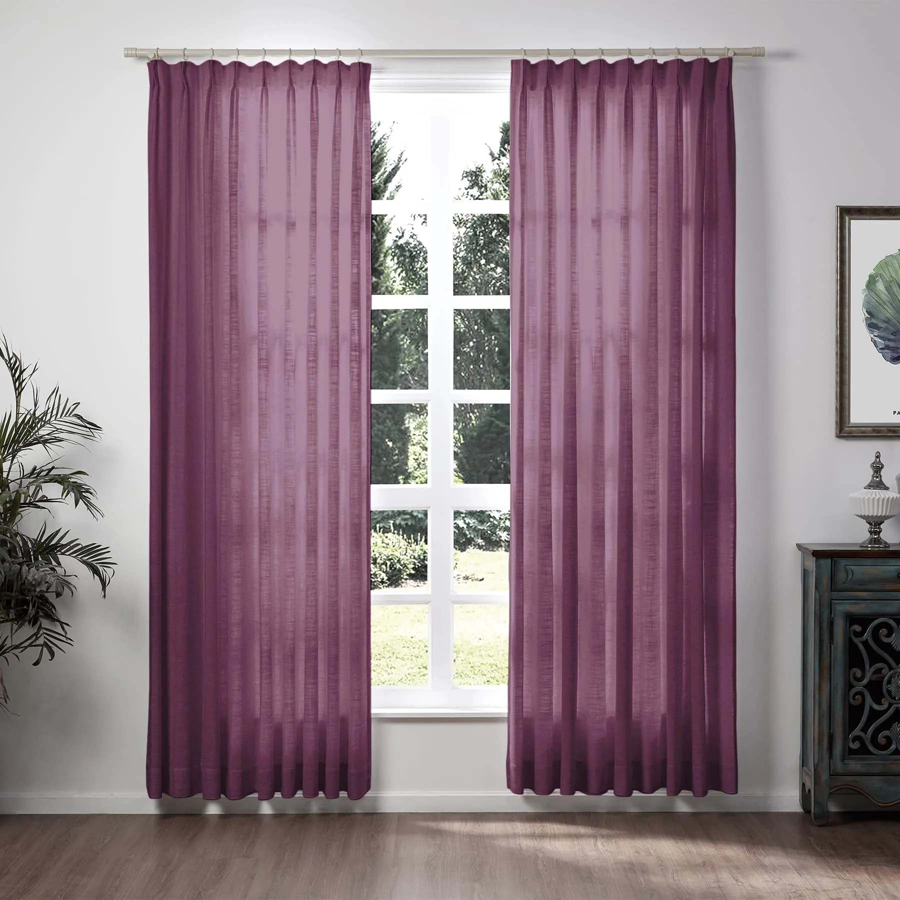 Liz Linen Drape Pleated