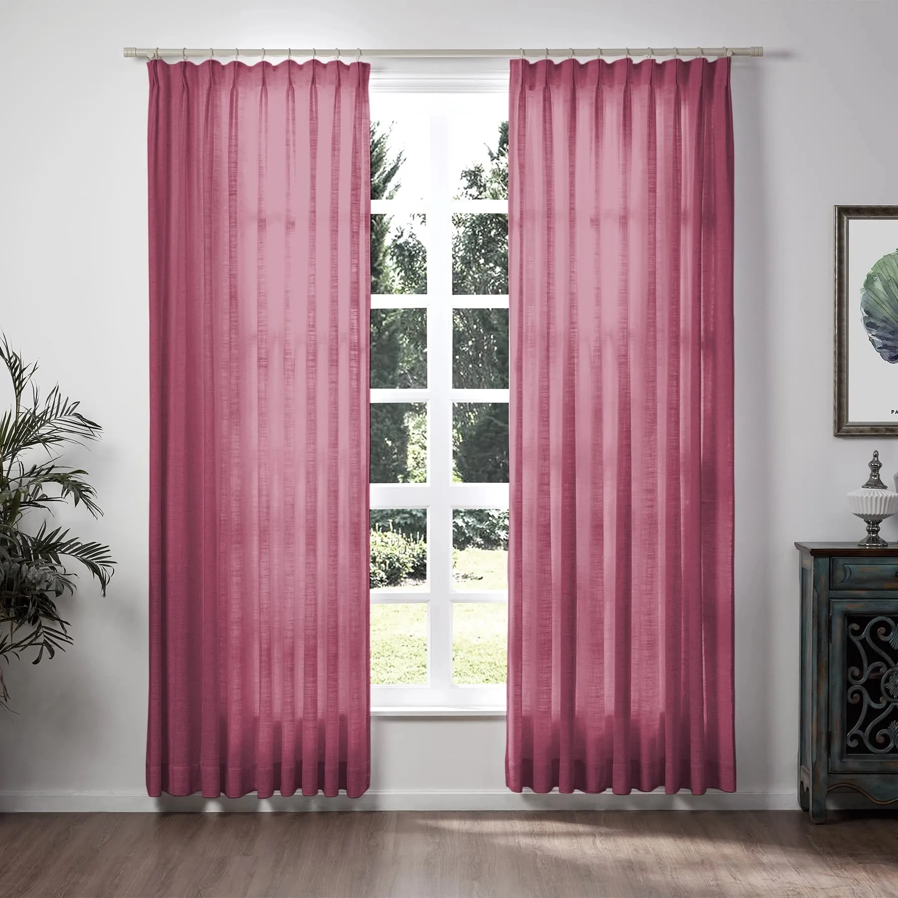 Liz Linen Drape Pleated