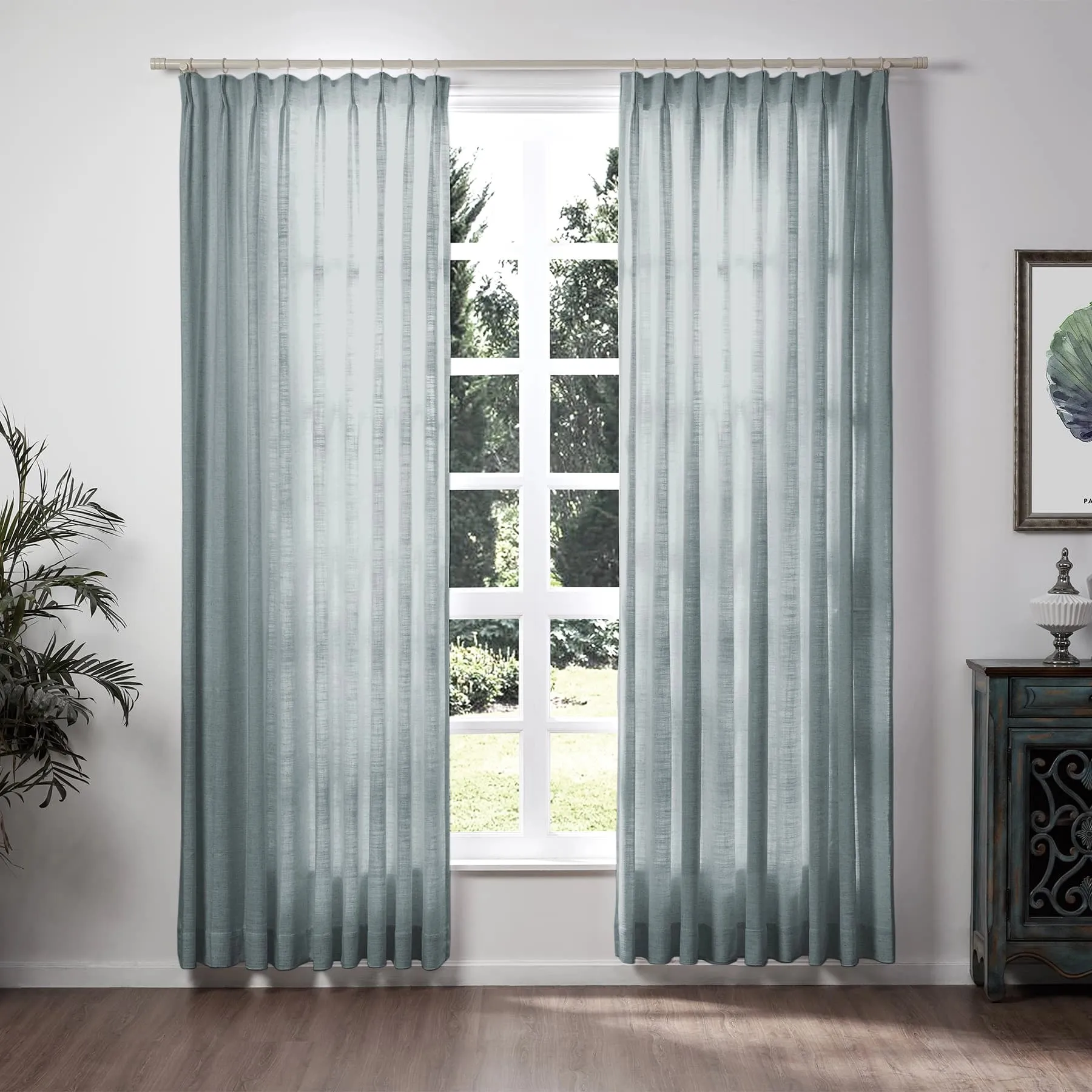 Liz Linen Drape Pleated