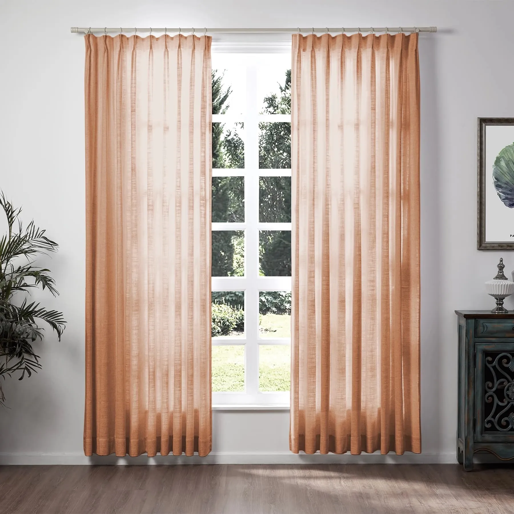 Liz Linen Drape Pleated