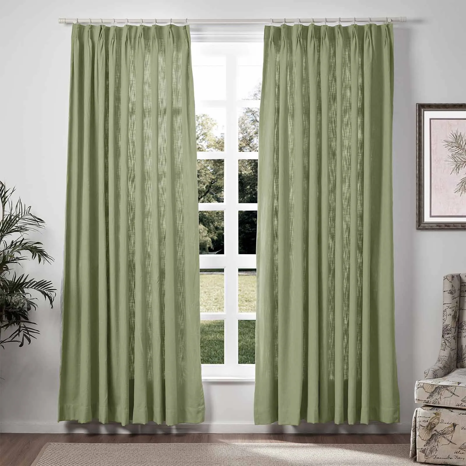 Liz Linen Drape Pleated