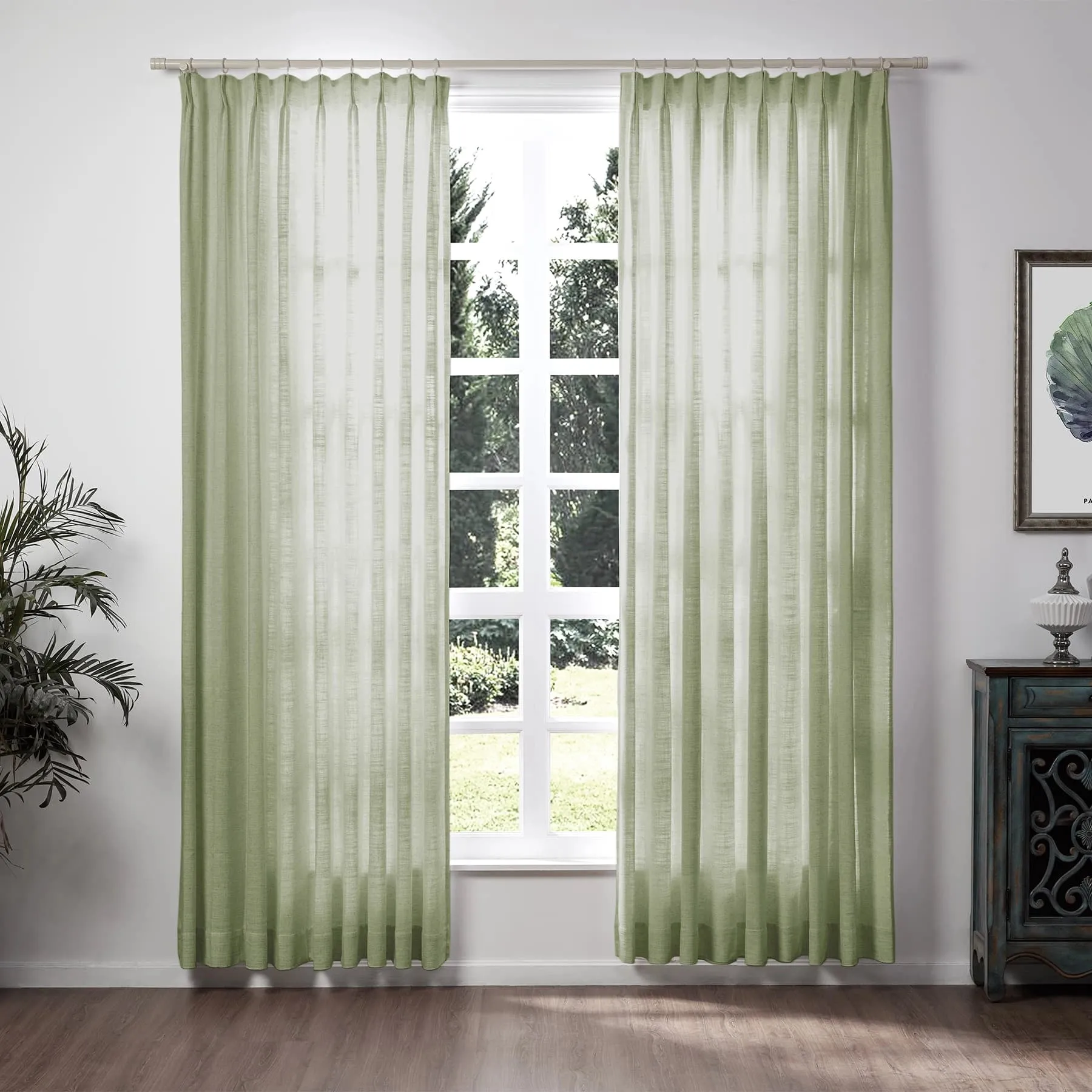 Liz Linen Drape Pleated