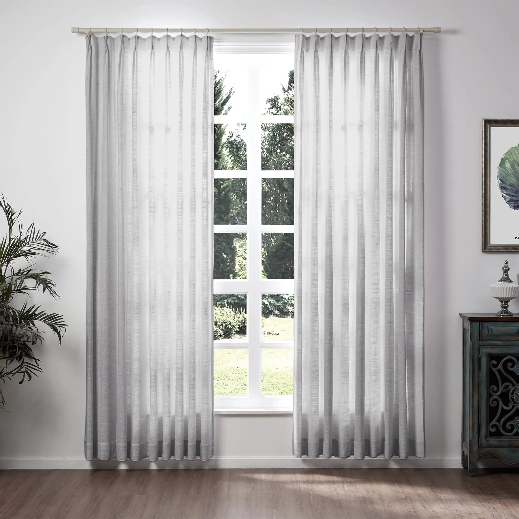 Liz Linen Drape Pleated