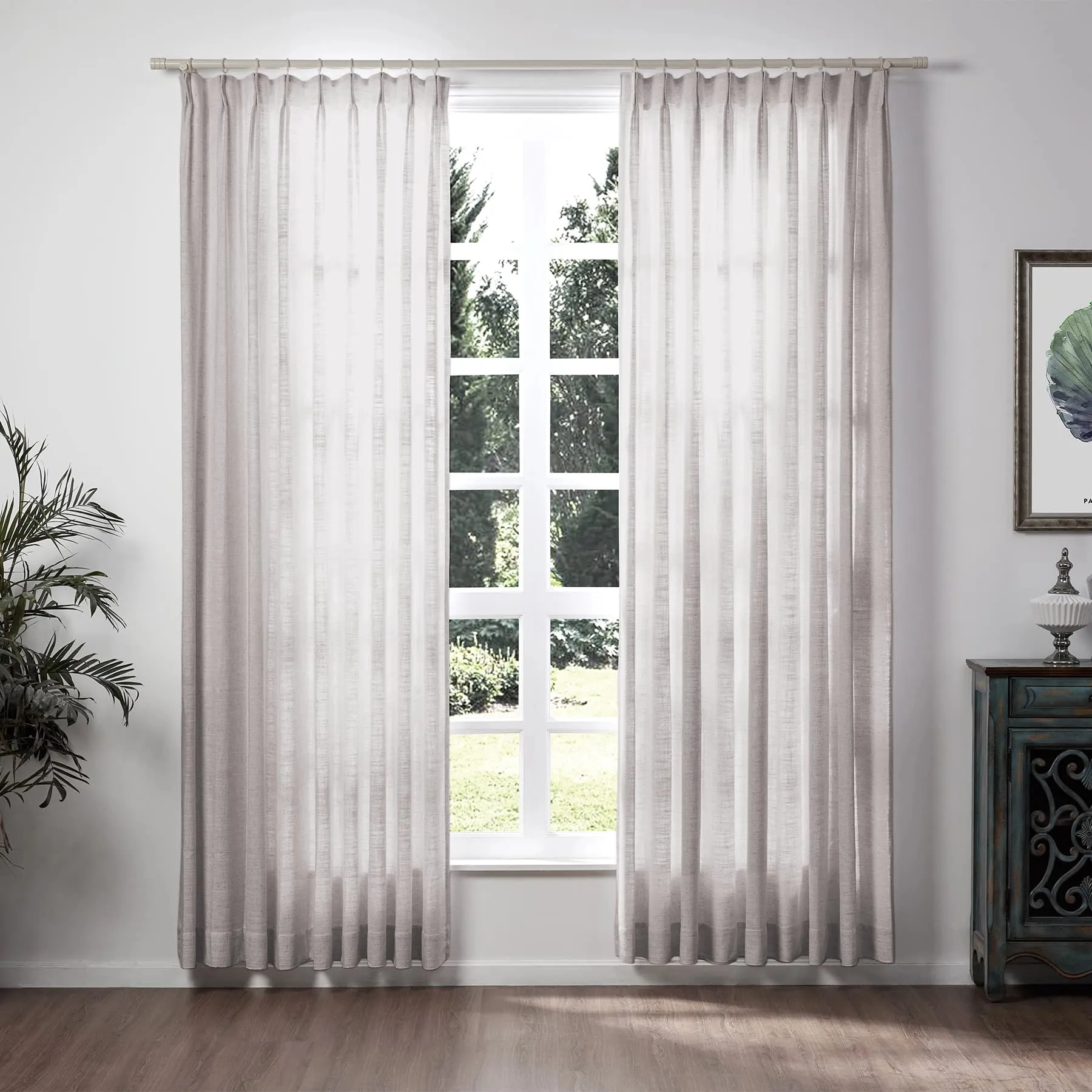 Liz Linen Drape Pleated