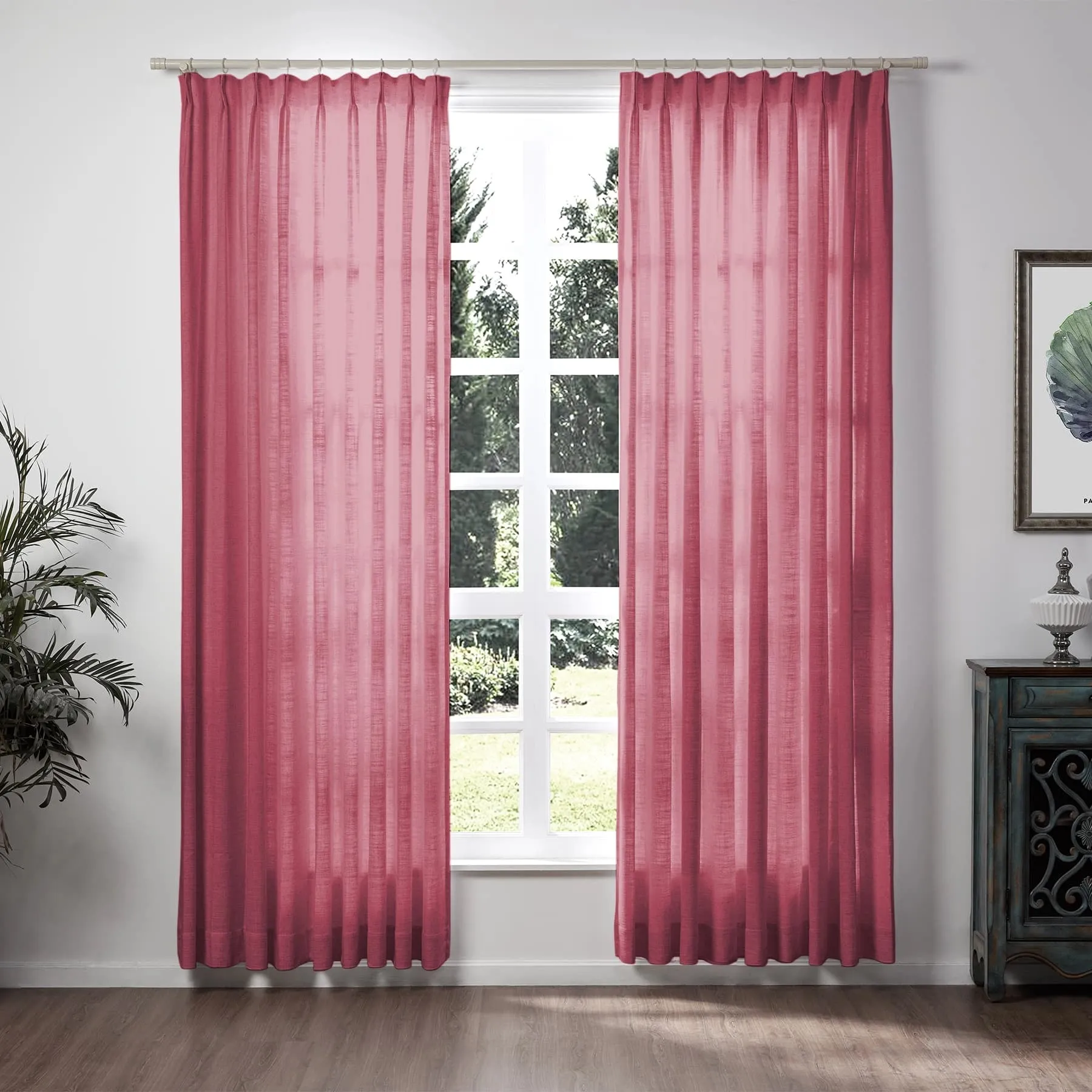 Liz Linen Drape Pleated