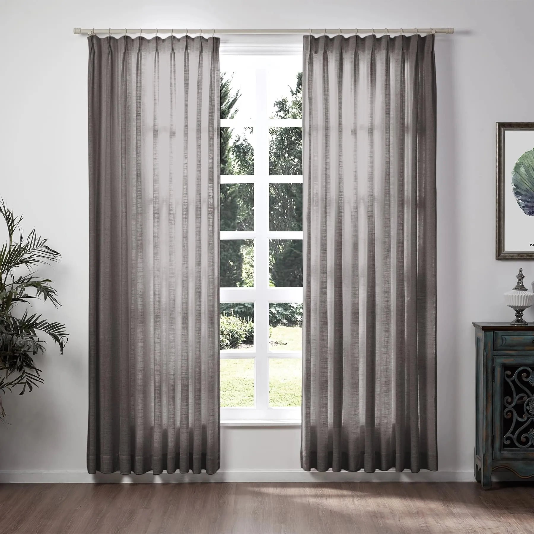 Liz Linen Drape Pleated