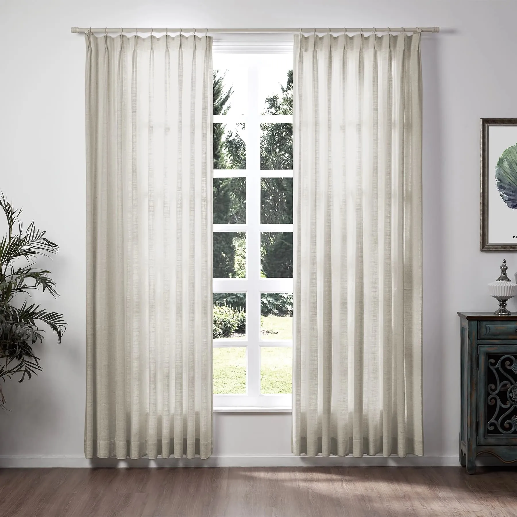 Liz Linen Drape Pleated
