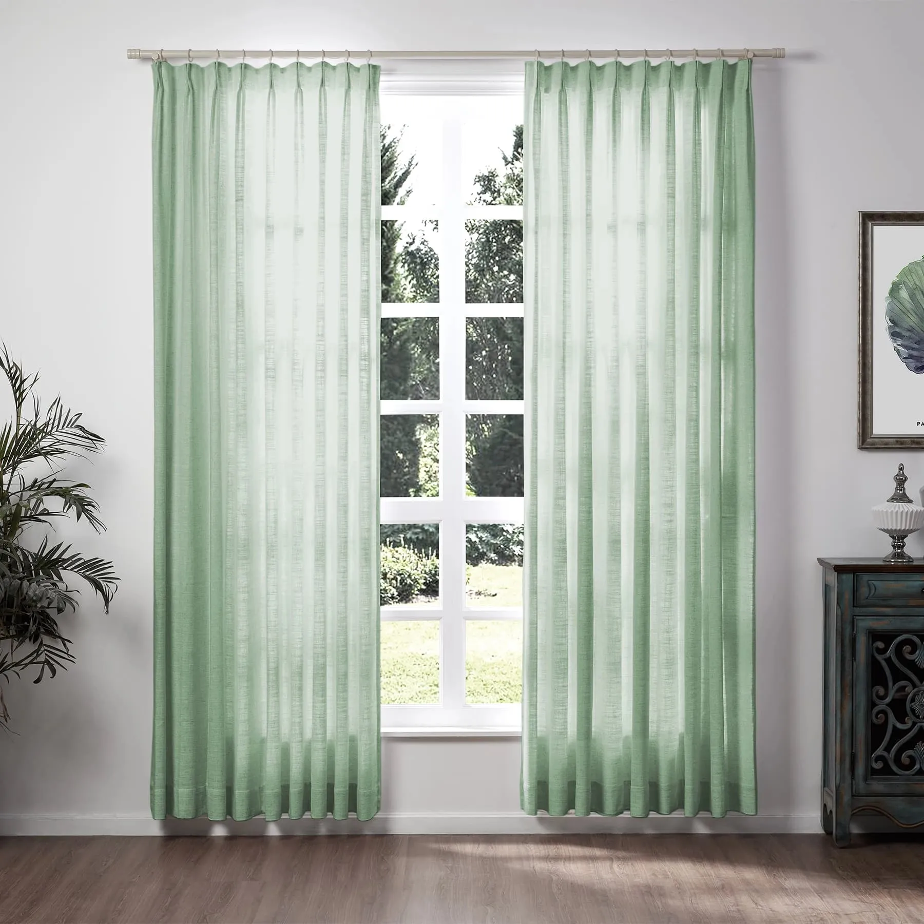 Liz Linen Drape Pleated