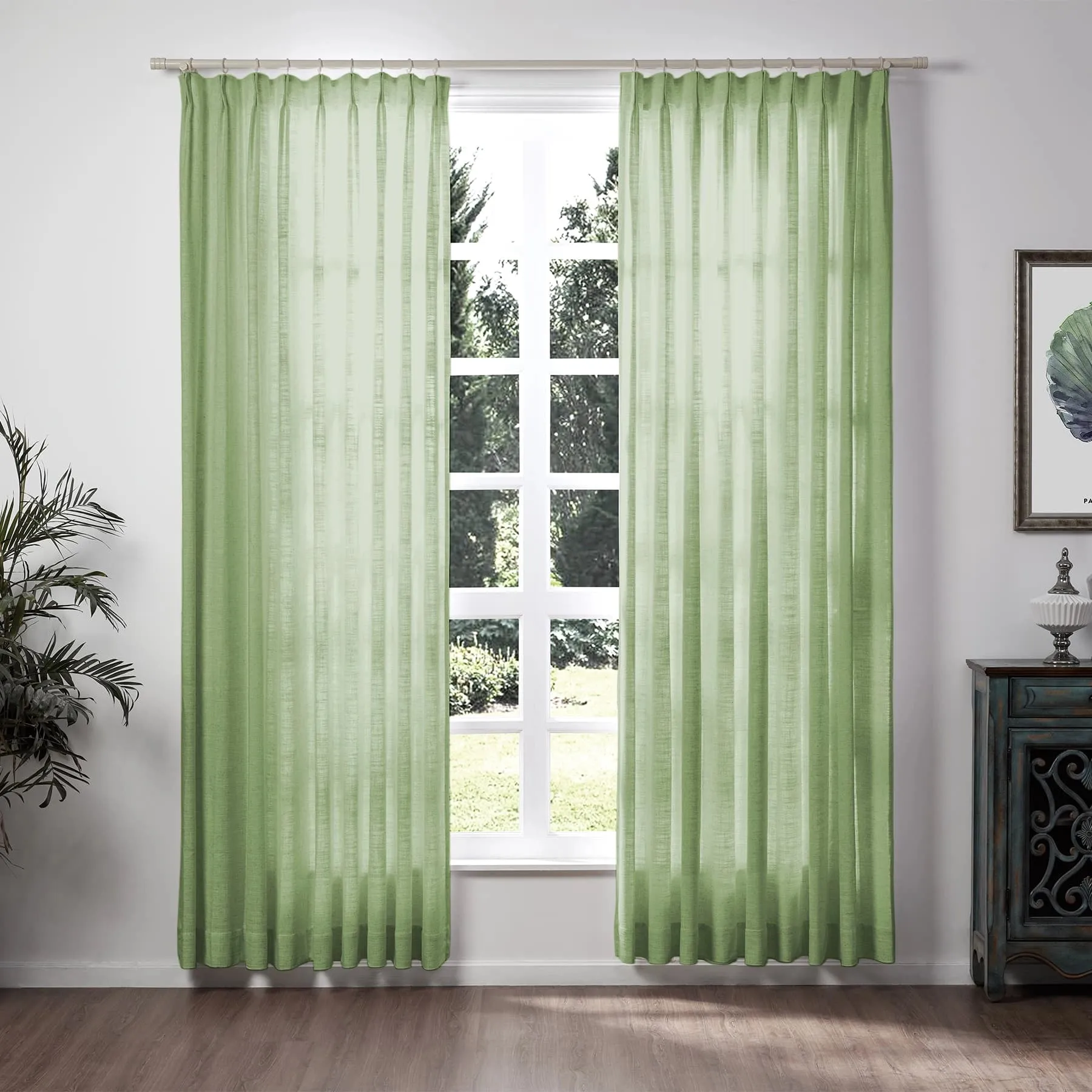 Liz Linen Drape Pleated