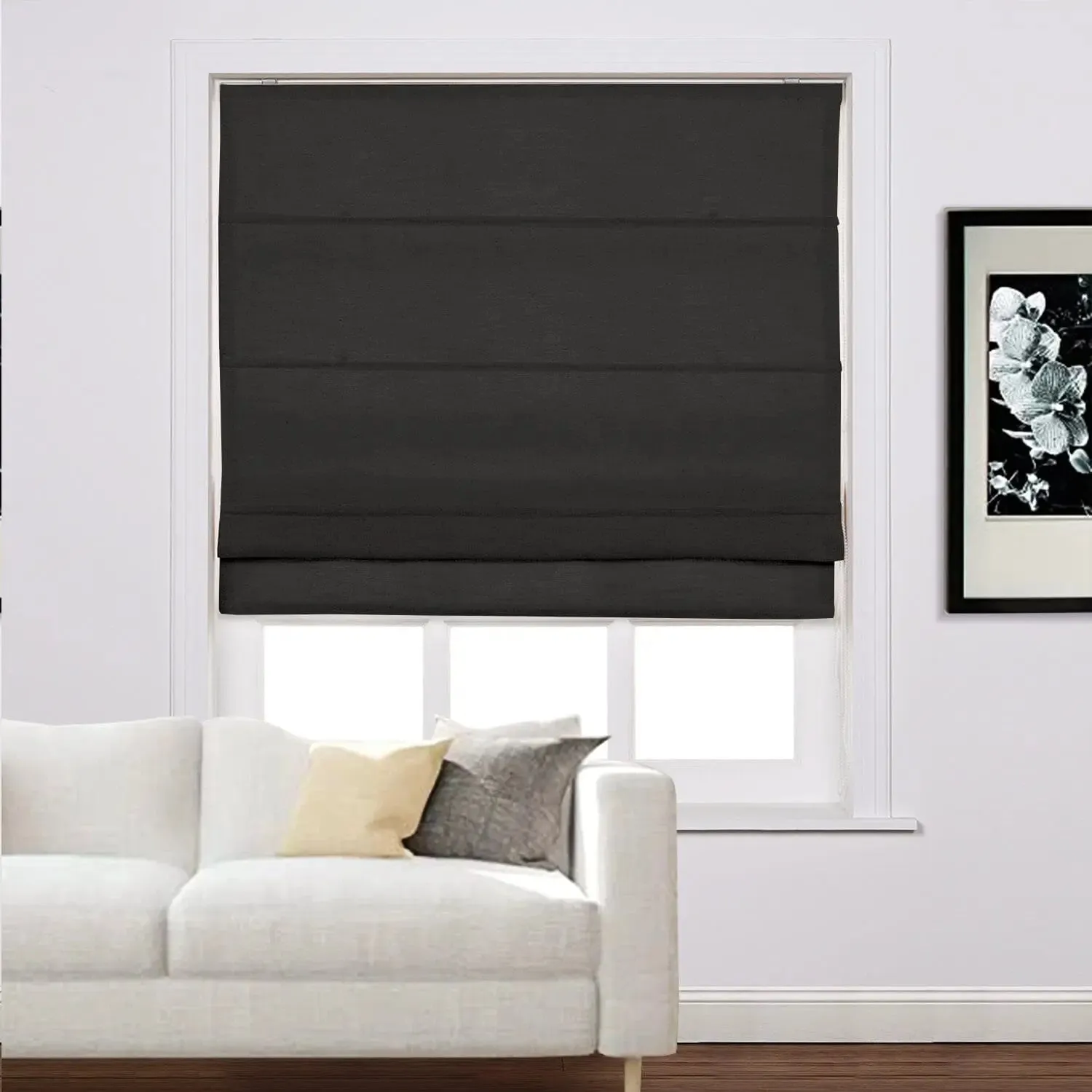 Liz Linen Roman Shades for Windows Cord Lift