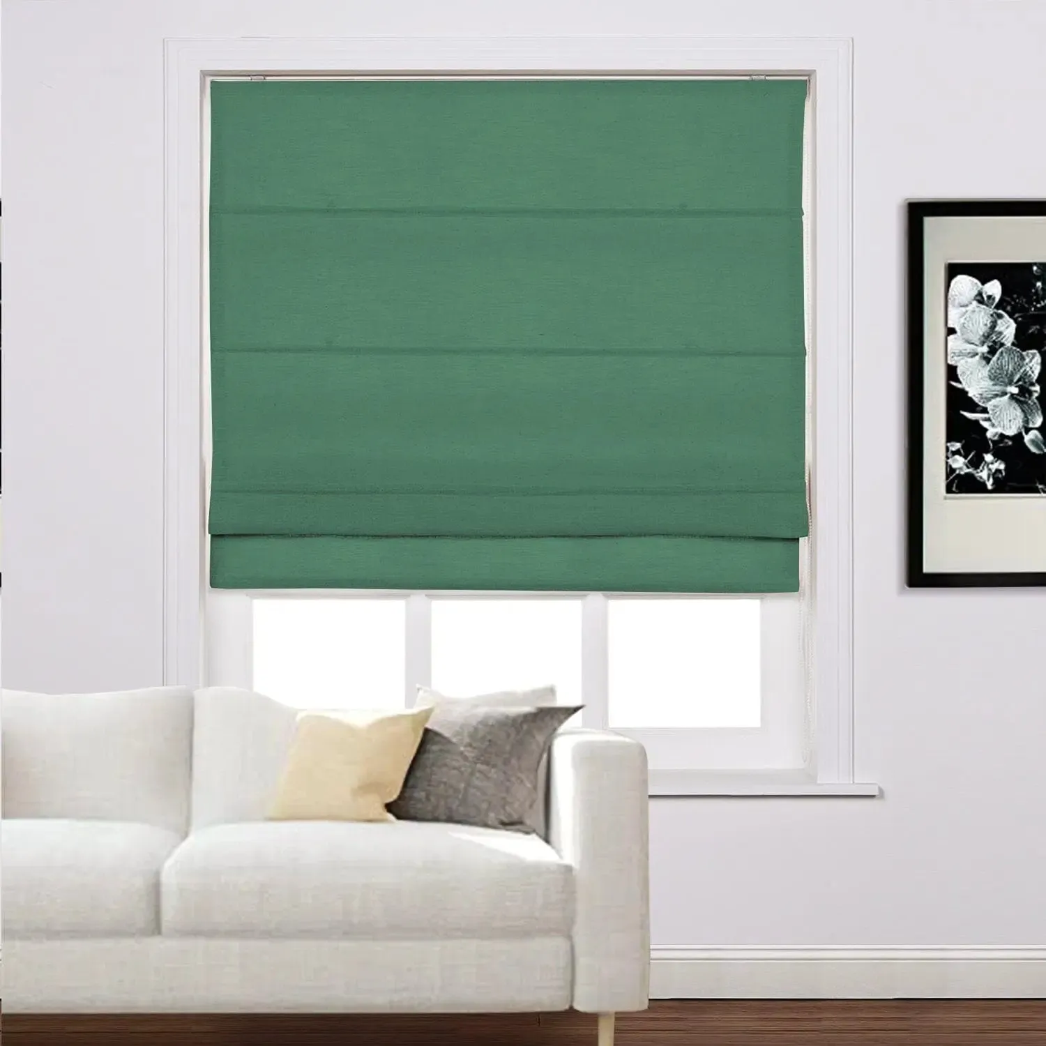 Liz Linen Roman Shades for Windows Cord Lift