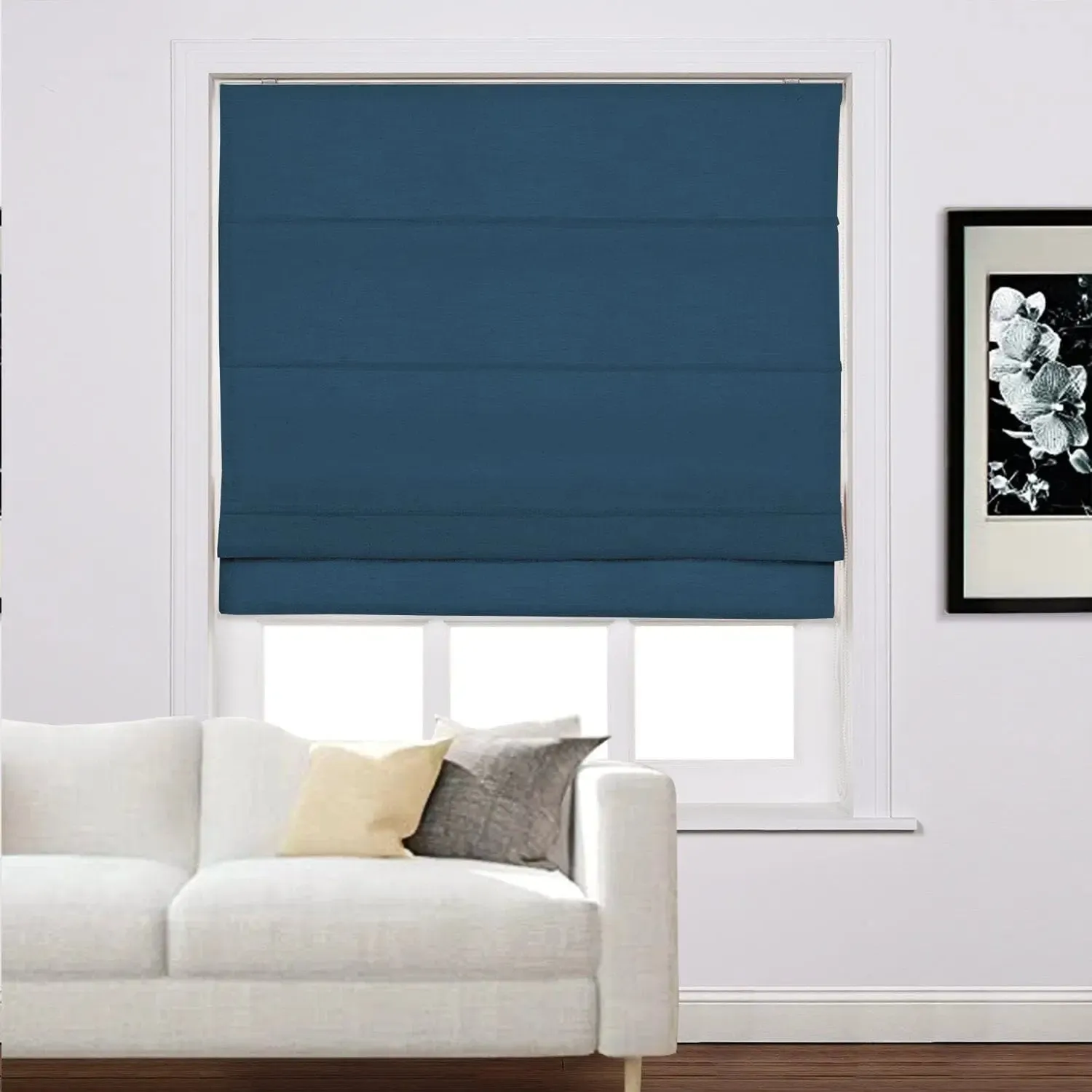 Liz Linen Roman Shades for Windows Cord Lift