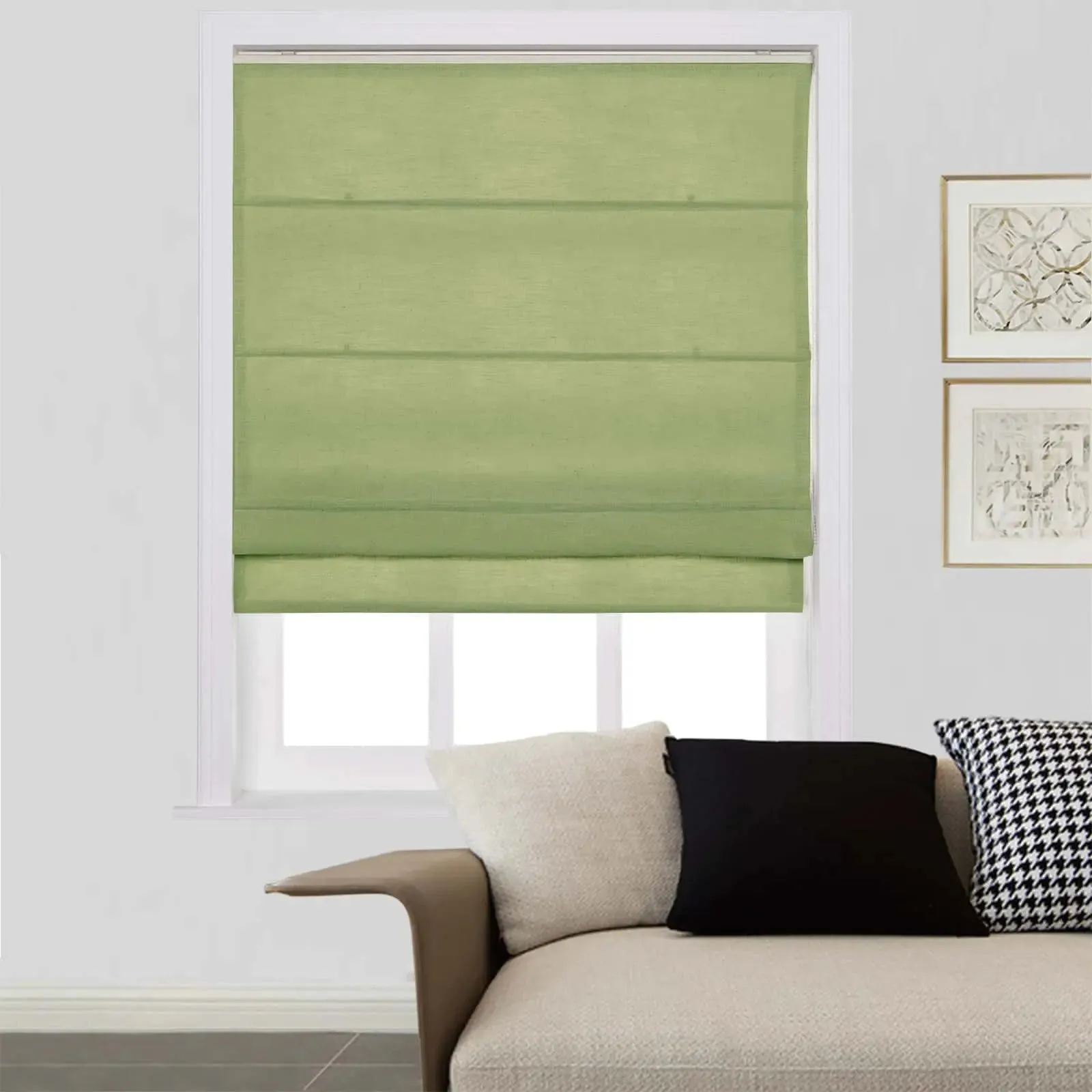 Liz Linen Roman Shades for Windows Cord Lift