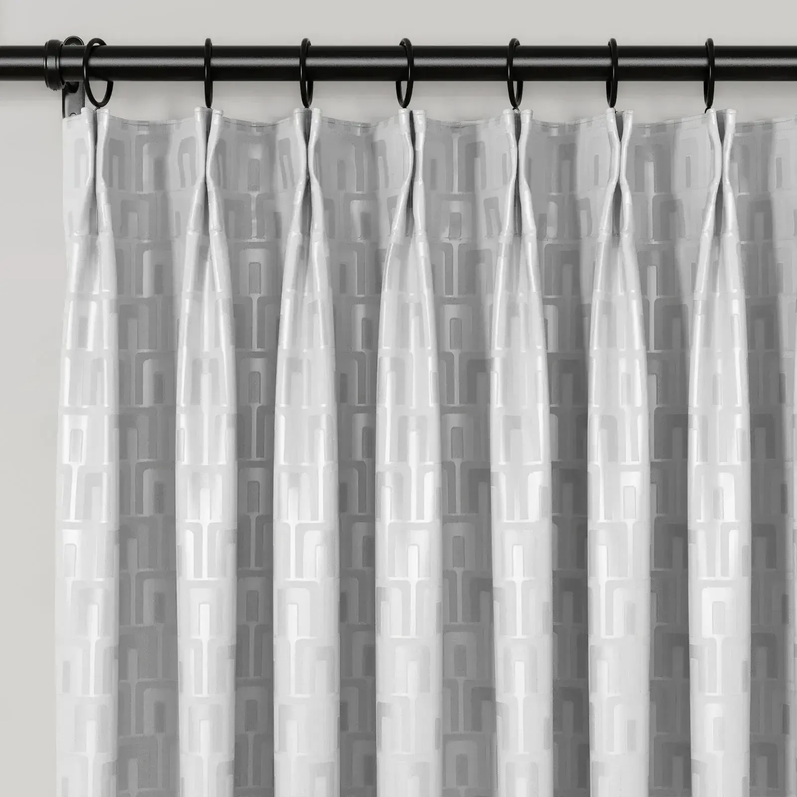 Lydia Arch Jacquard Curtain Pleated