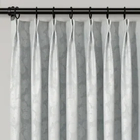Lydia Daisy Jacquard Curtain Pleated