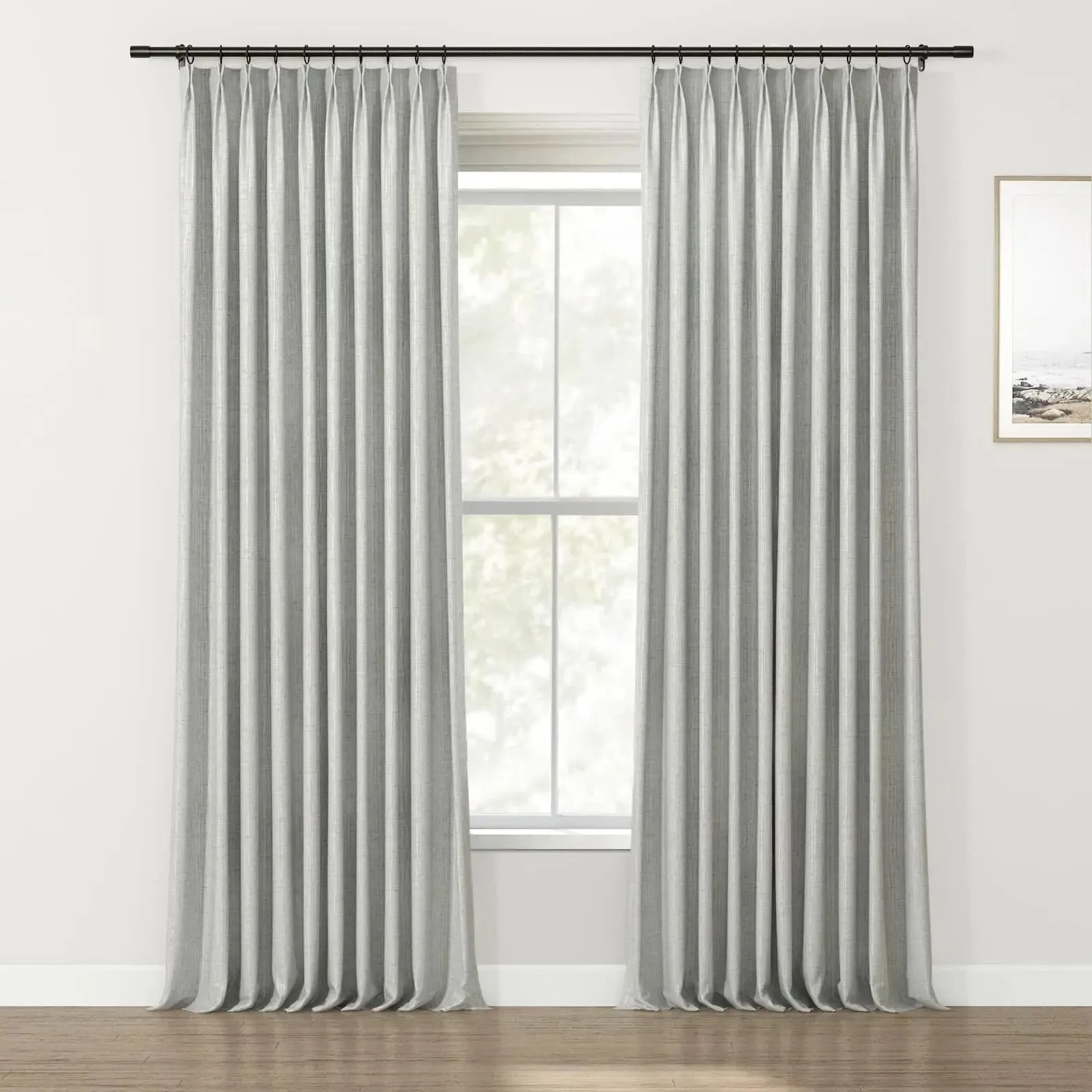 Lydia Drizzle Jacquard Curtain Pleated