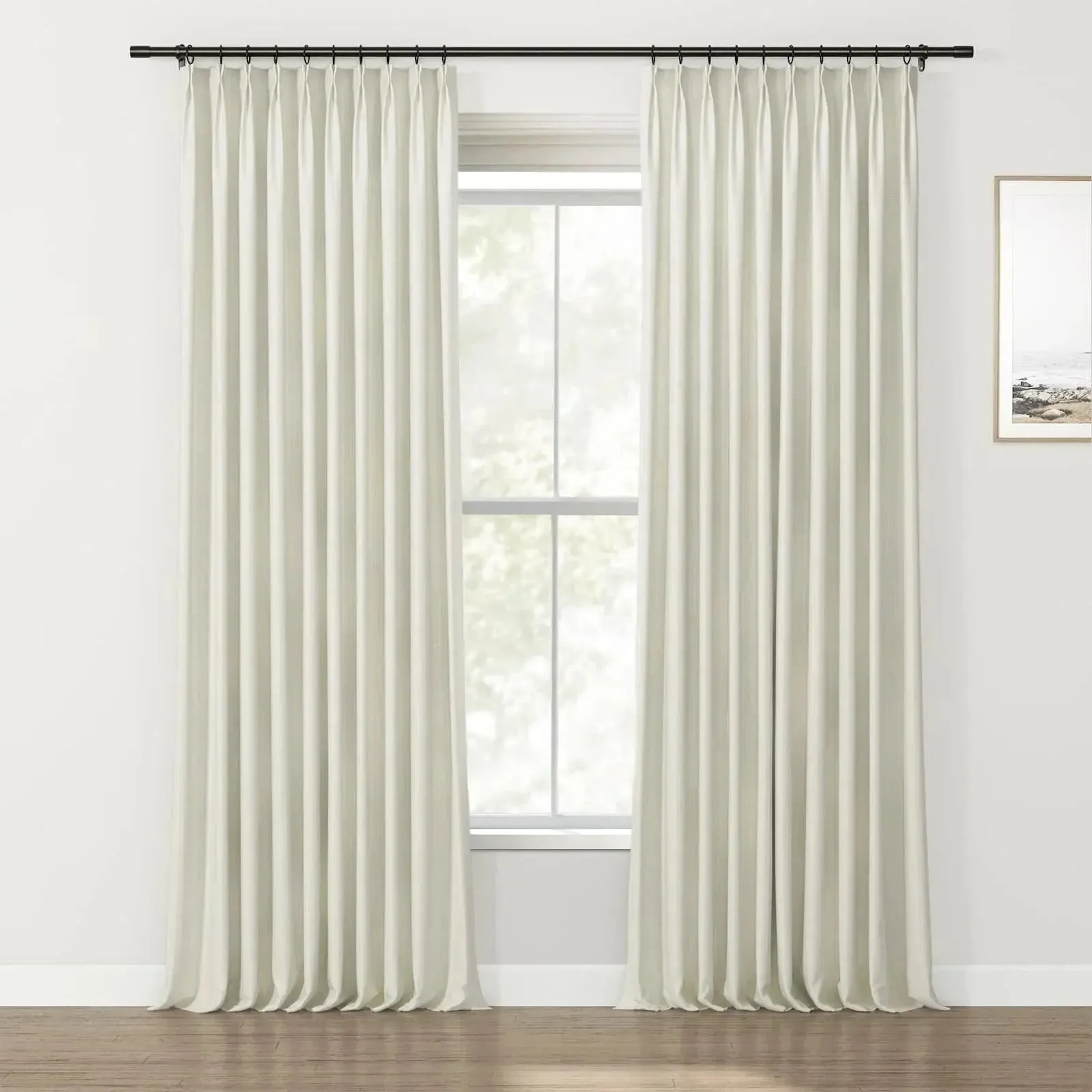 Lydia Drizzle Jacquard Curtain Pleated
