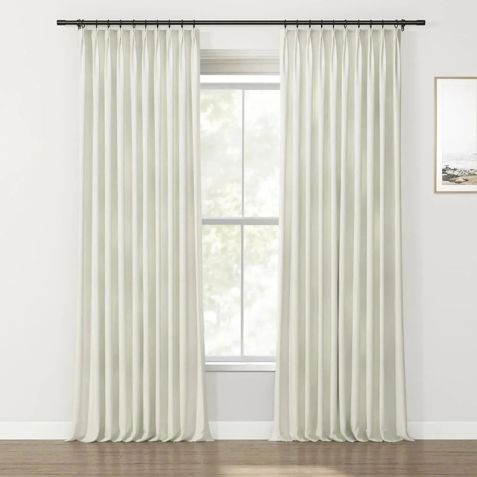 Lydia Drizzle Jacquard Curtain Pleated