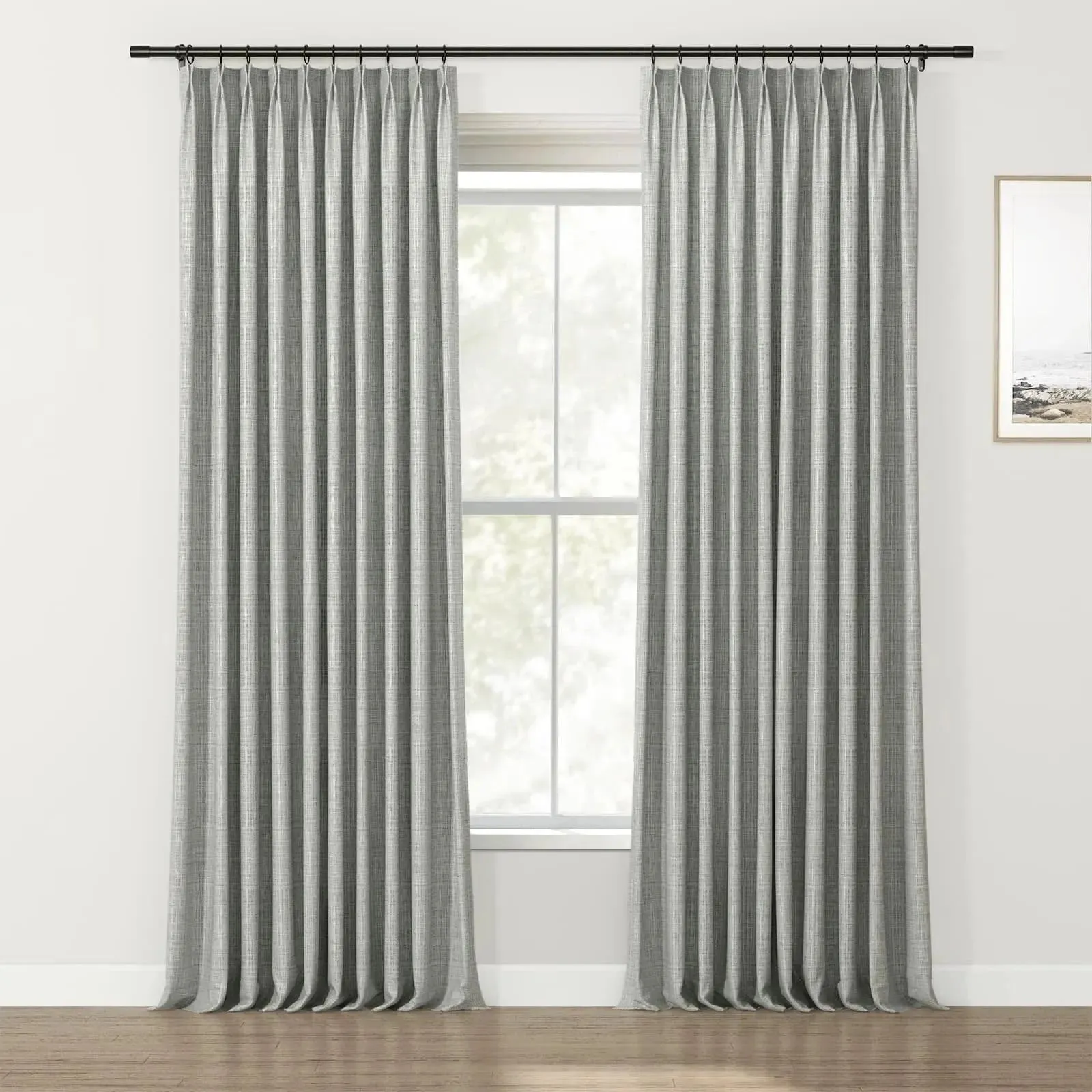 Lydia Drizzle Jacquard Curtain Pleated
