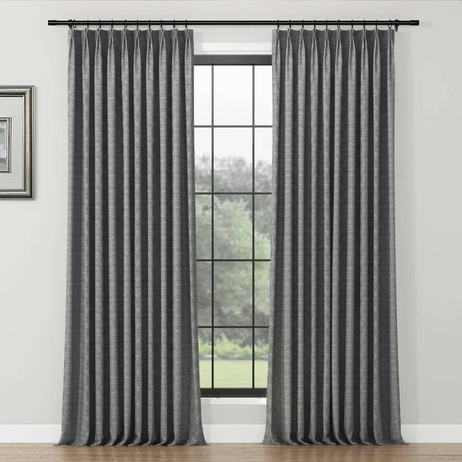 Lydia Fibre Jacquard Curtain Pleated