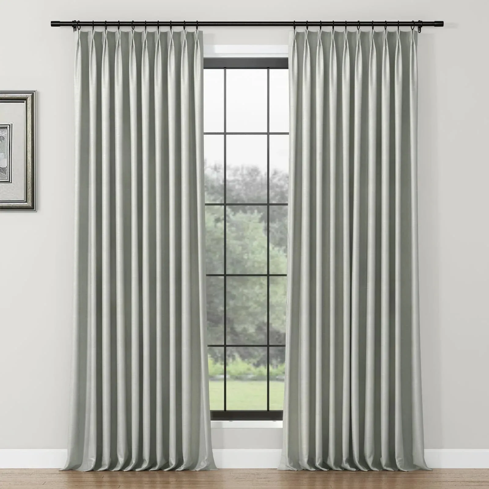 Lydia Fibre Jacquard Curtain Pleated