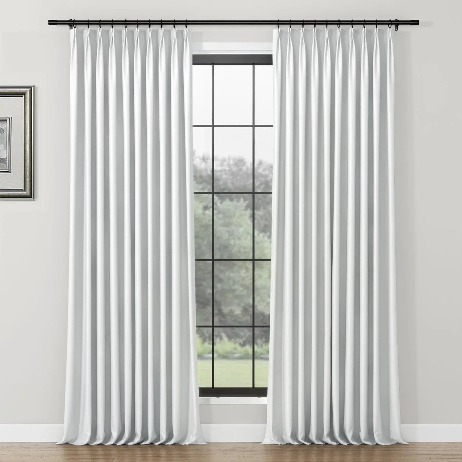 Lydia Fibre Jacquard Curtain Pleated