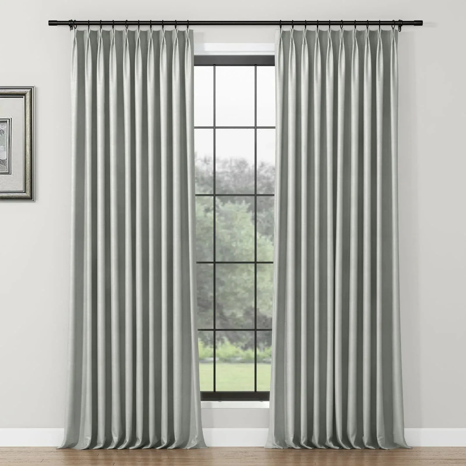Lydia Fibre Jacquard Curtain Pleated