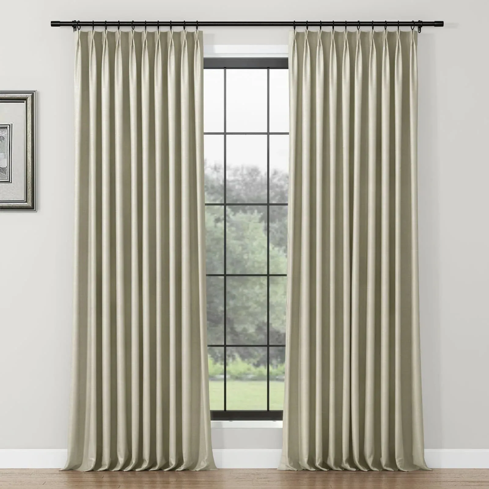 Lydia Fibre Jacquard Curtain Pleated
