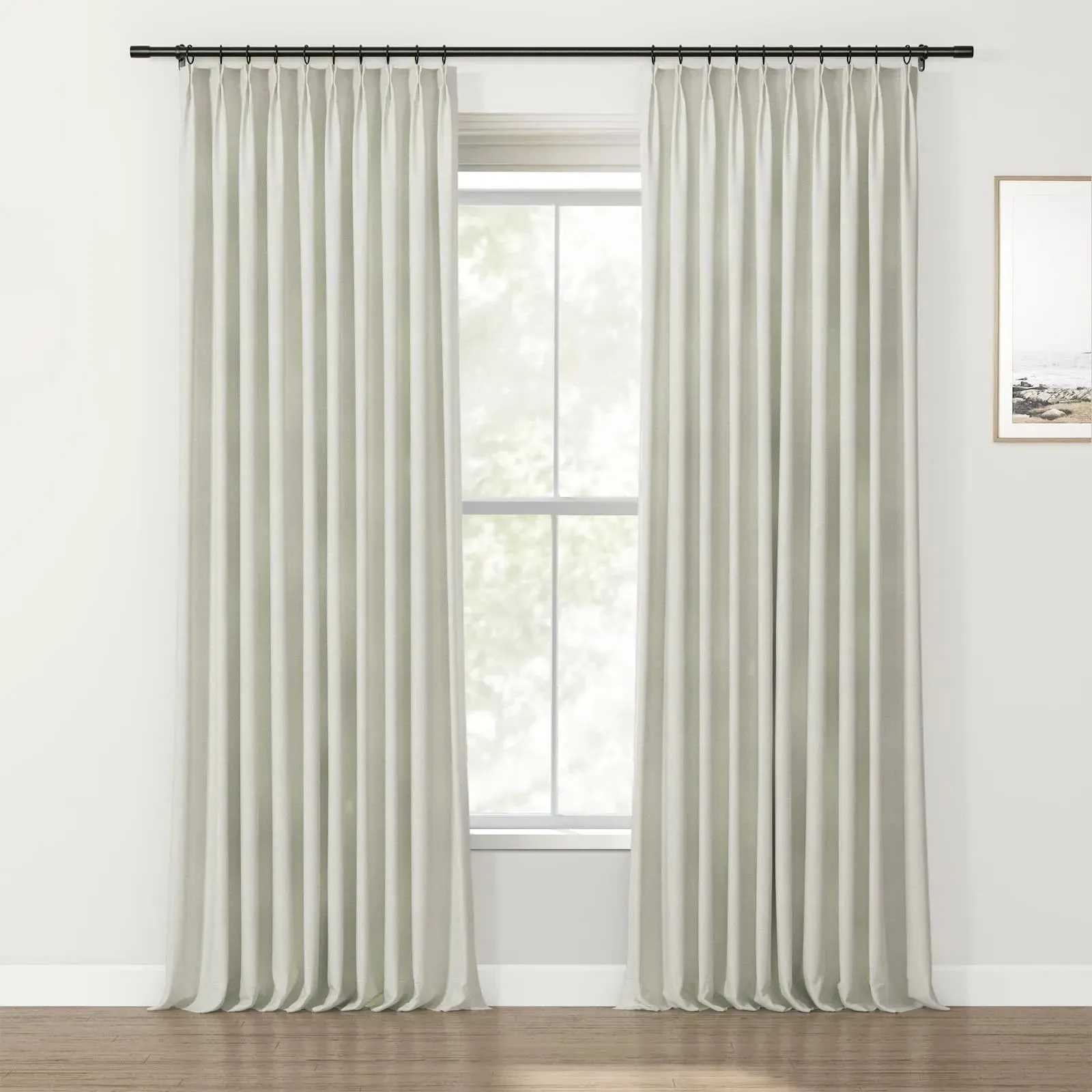 Lydia Grain Jacquard Curtain Pleated