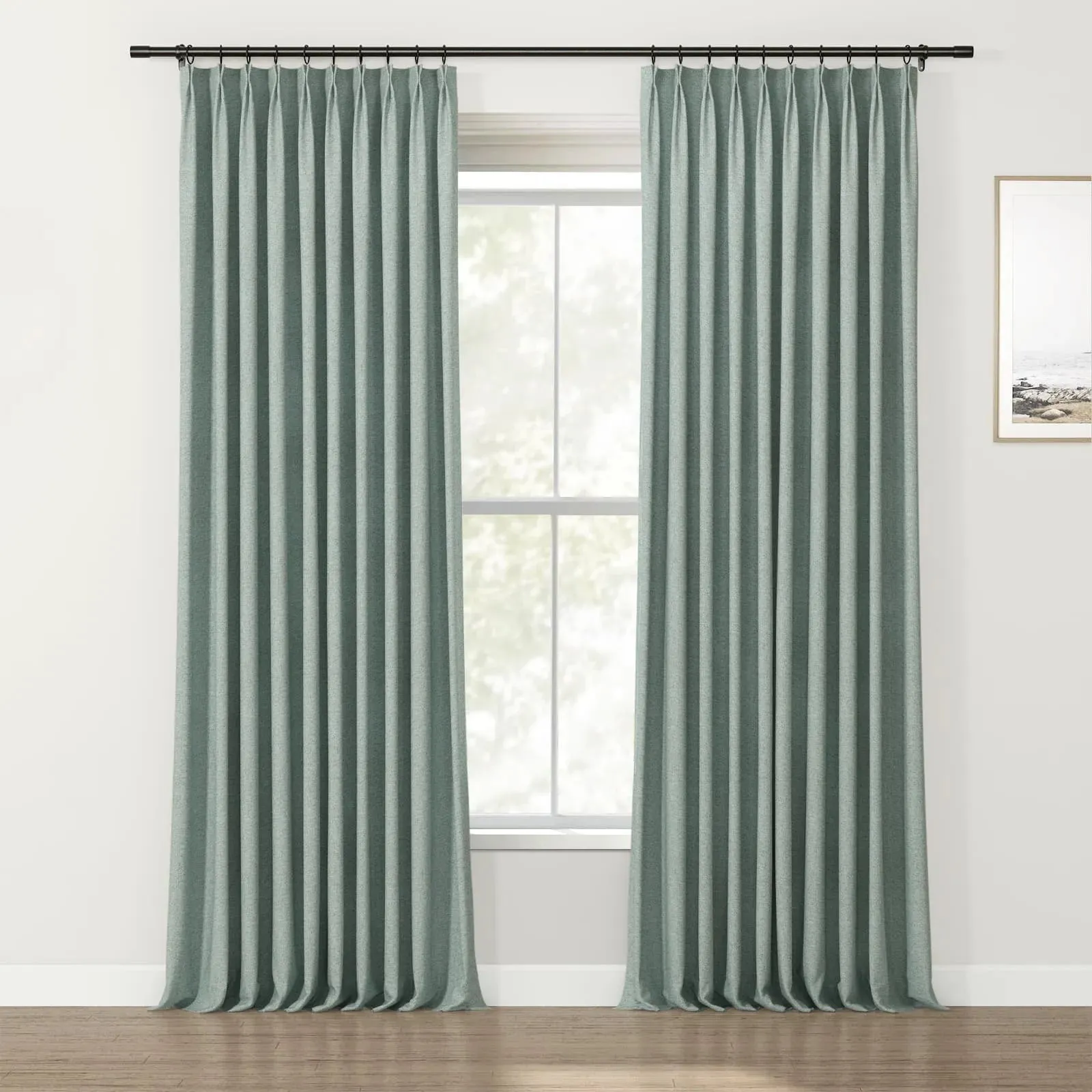 Lydia Grain Jacquard Curtain Pleated