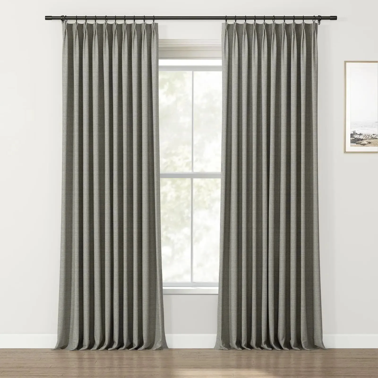 Lydia Mesh Jacquard Curtain Pleated