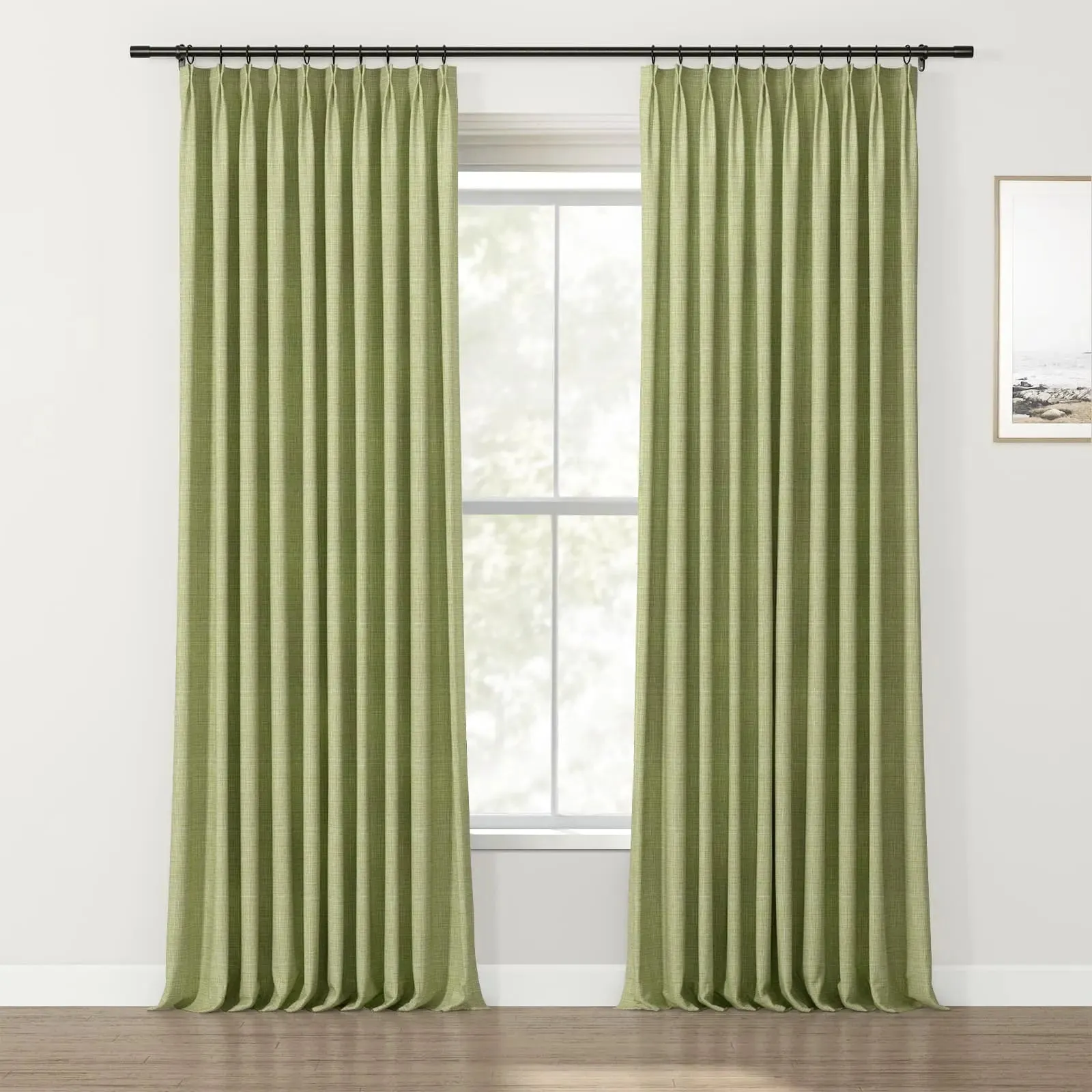 Lydia Mesh Jacquard Curtain Pleated