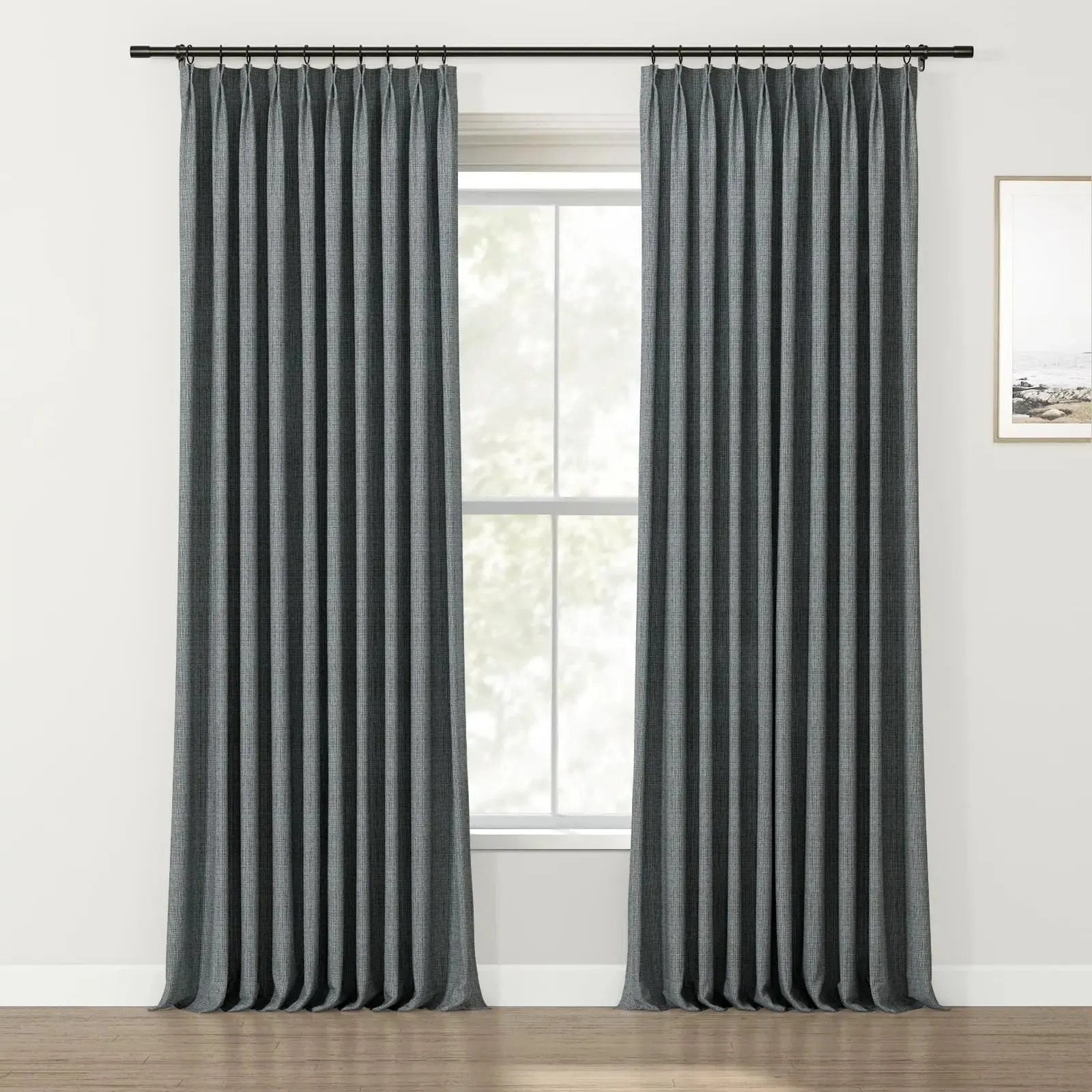 Lydia Mesh Jacquard Curtain Pleated