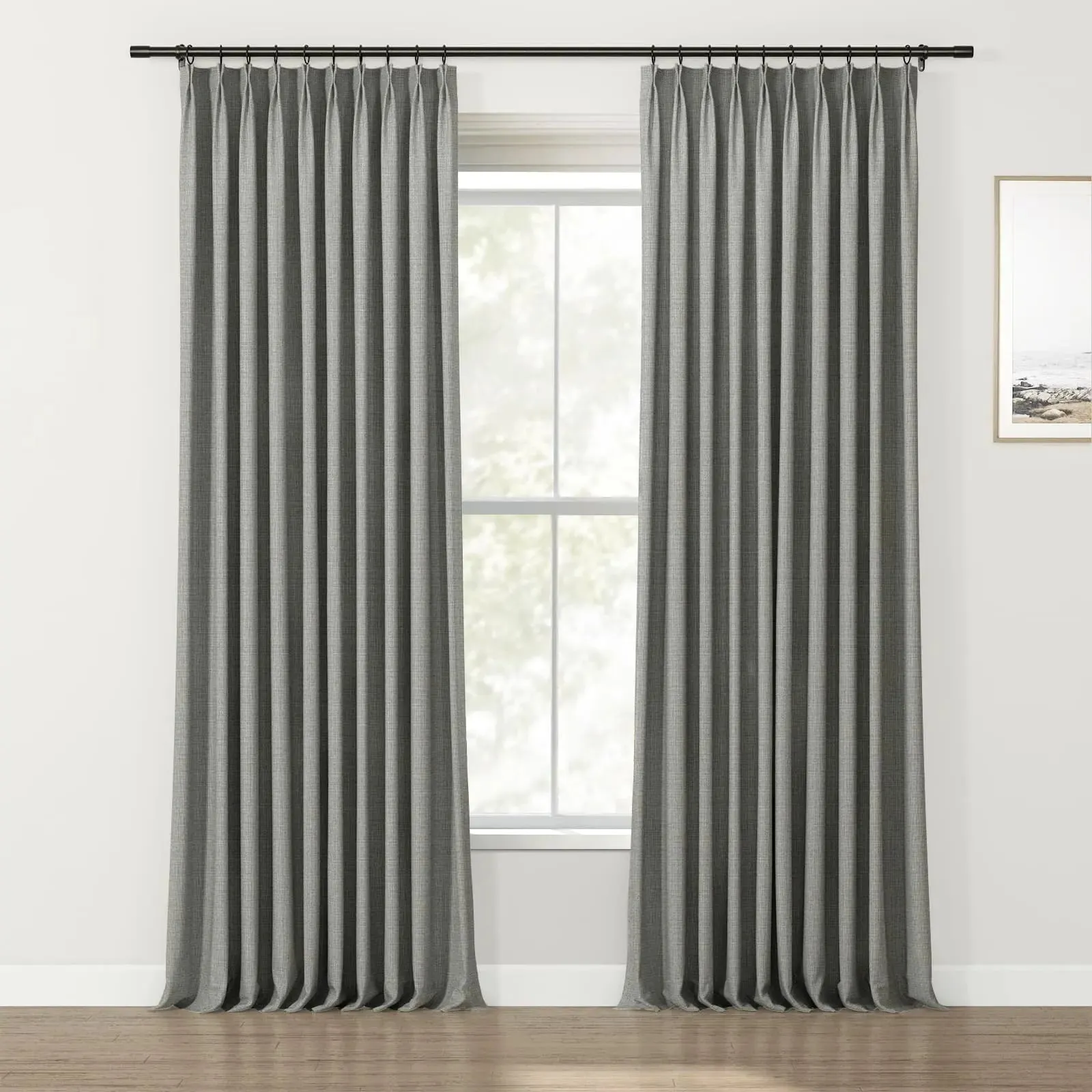 Lydia Mesh Jacquard Curtain Pleated