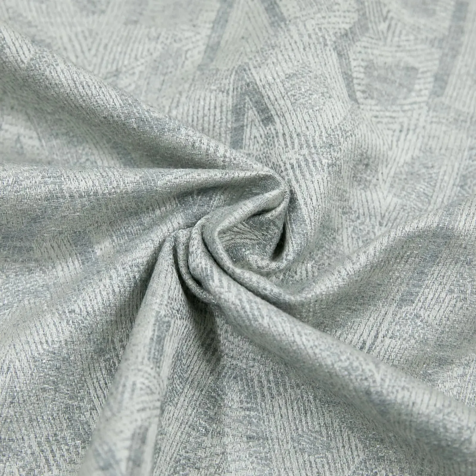 Lydia Polygon Jacquard Curtain Pleated