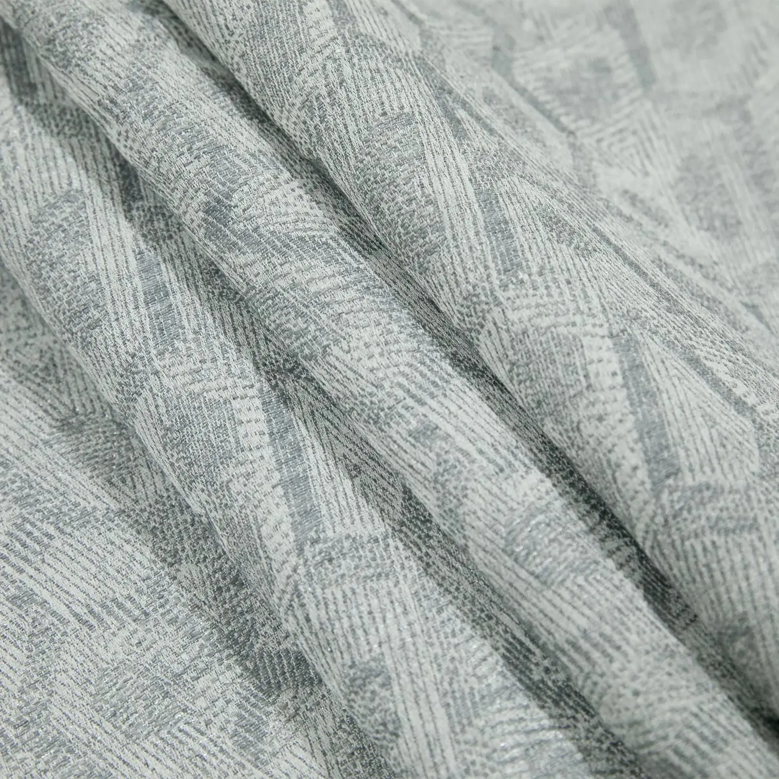 Lydia Polygon Jacquard Curtain Pleated