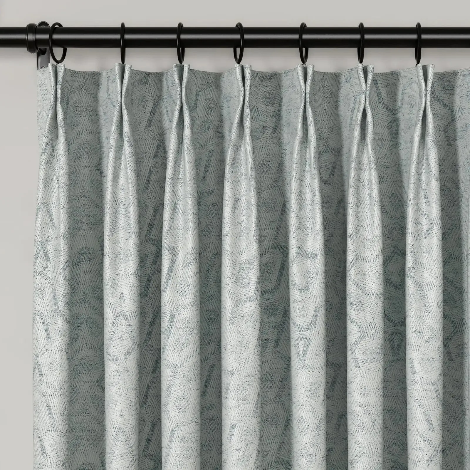 Lydia Polygon Jacquard Curtain Pleated
