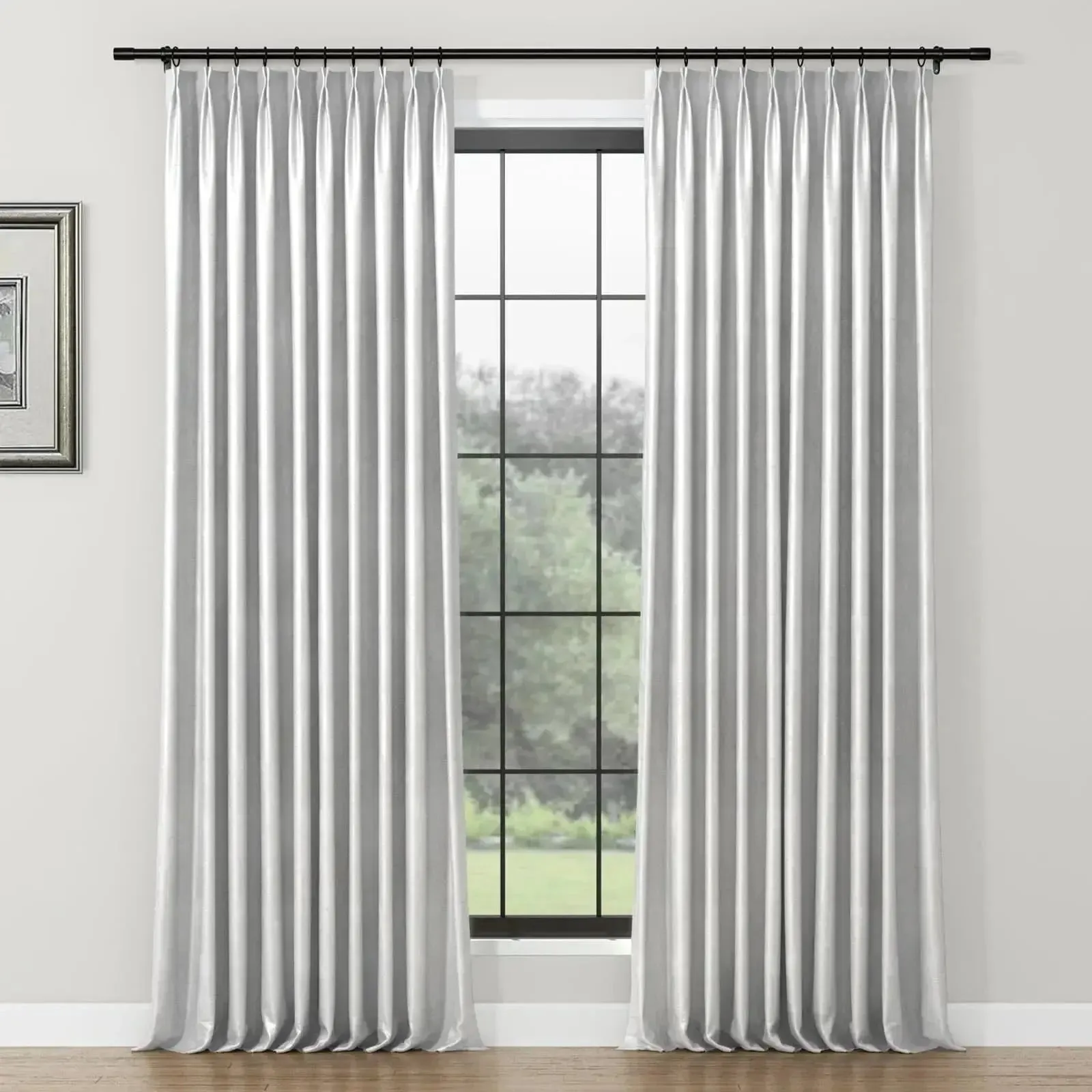 Lydia Wetland Jacquard Curtain Pleated