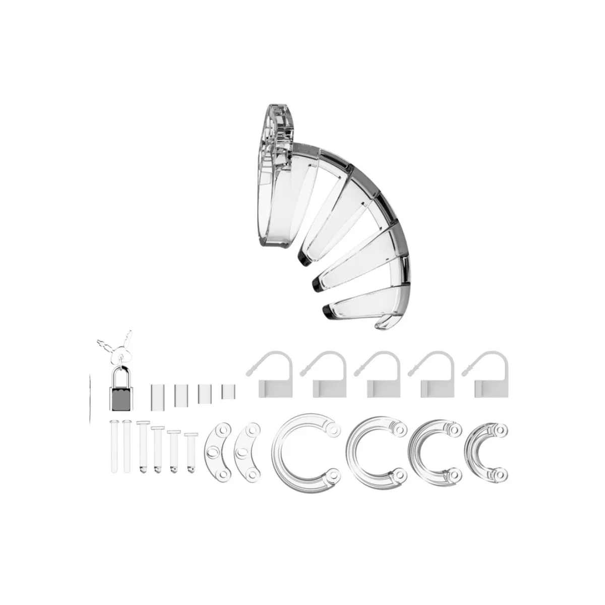 Man Cage Chastity Cock Cage Model 02 Clear 3.5 Inch / 9cm