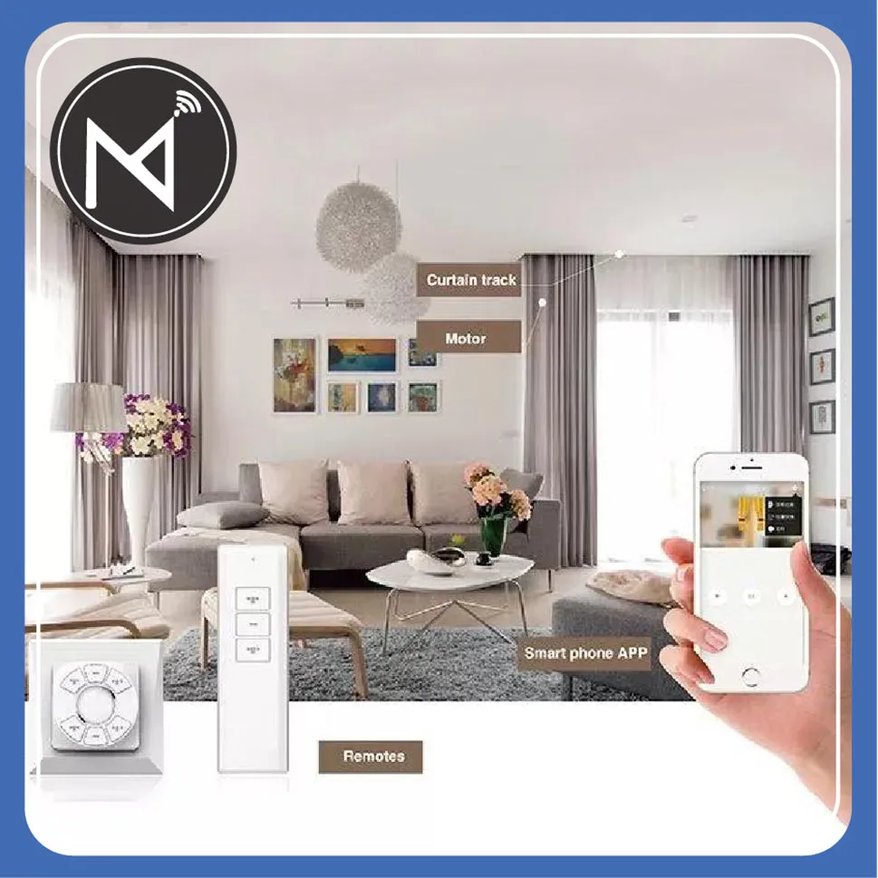 Marrath Smart Wi-Fi Curtain Motor and Rail System