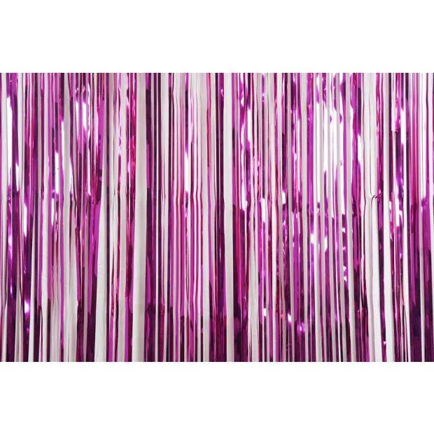 Metallic Hot Pink Foil Curtain