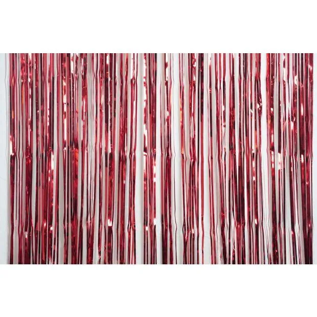 Metallic Red Foil Curtain