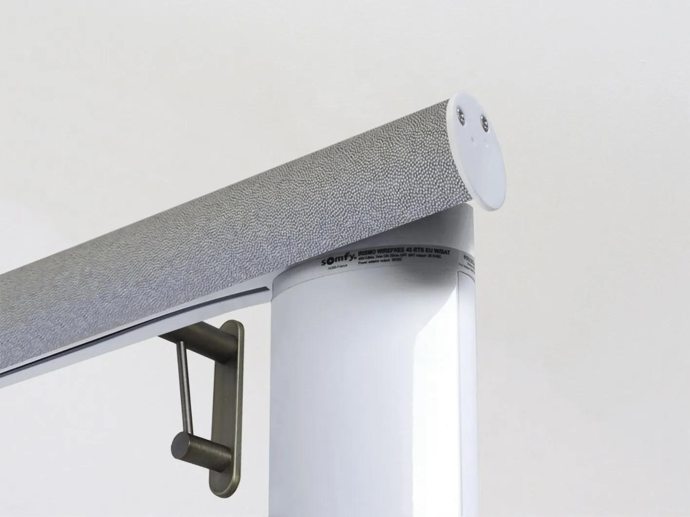 Motorised curtain pole in 50mm dia. dusk wrap